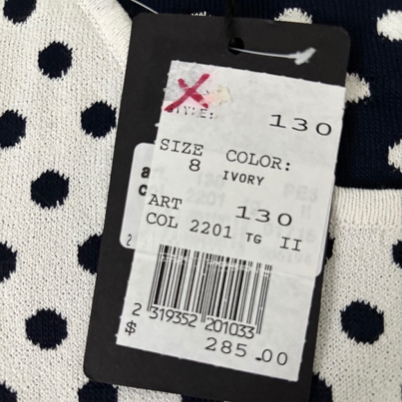 NWT Les Copains Polka Dot Shell Tank Sz Medium - Picture 7 of 7